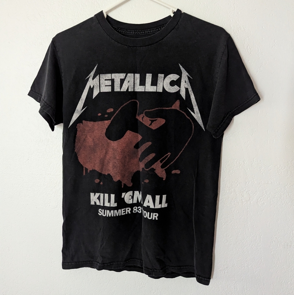 Metallica Kill Em All Summer Of 83 Tour Reprint T Shirt